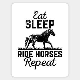 Eat Sleep Ride Horses Repeat Funny Equestrian Gift Sticker